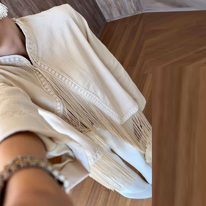 Sonbahar Boho Tarzı Dış Giyim  - Tassel Fringe Trim incelemesi ve fiyatı