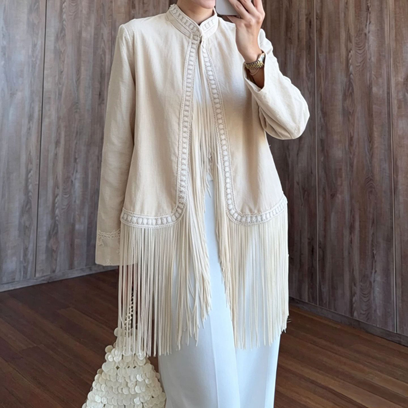 Sonbahar Boho Tarzı Dış Giyim  - Tassel Fringe Trim incelemesi ve fiyatı