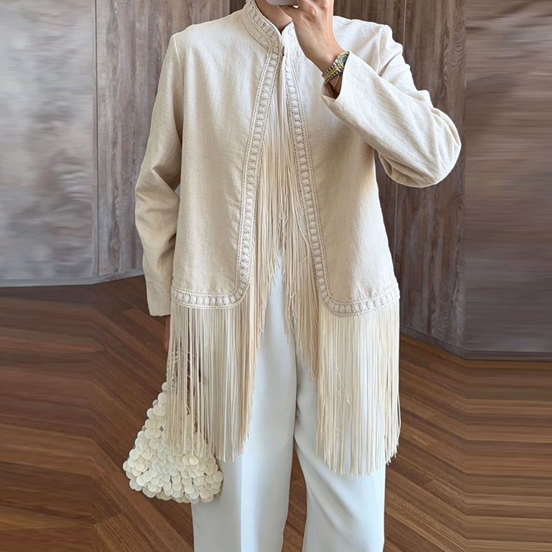 Sonbahar Boho Tarzı Dış Giyim  - Tassel Fringe Trim incelemesi ve fiyatı
