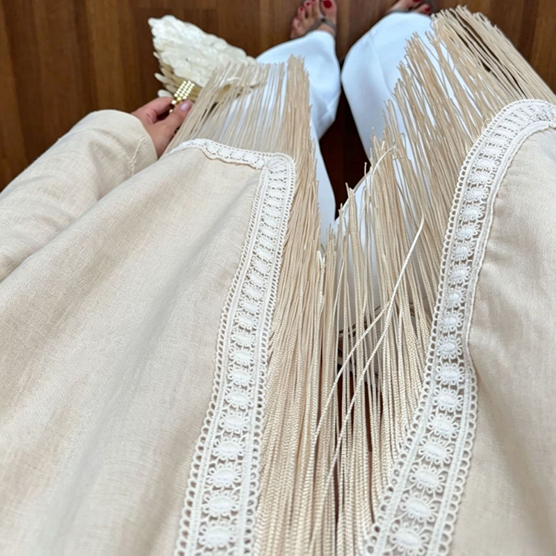 Sonbahar Boho Tarzı Dış Giyim  - Tassel Fringe Trim incelemesi ve fiyatı